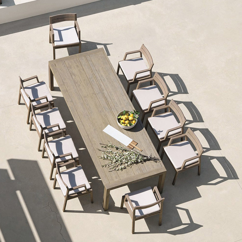 Solid Wood Dining Table Set 1/5/11 Pieces Boho Patio Dining Sets