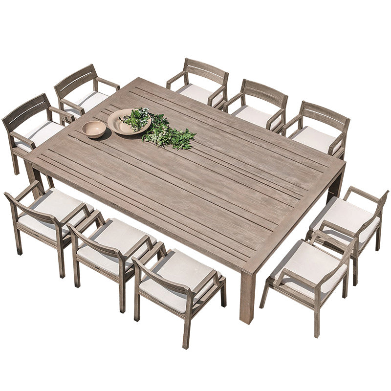 Solid Wood Dining Table Set 1/5/11 Pieces Boho Patio Dining Sets