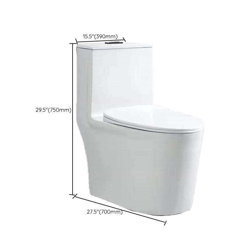 Contemporary All-In-One Flush Toilet Floor Mount Urine Toilet with Seat for Washroom