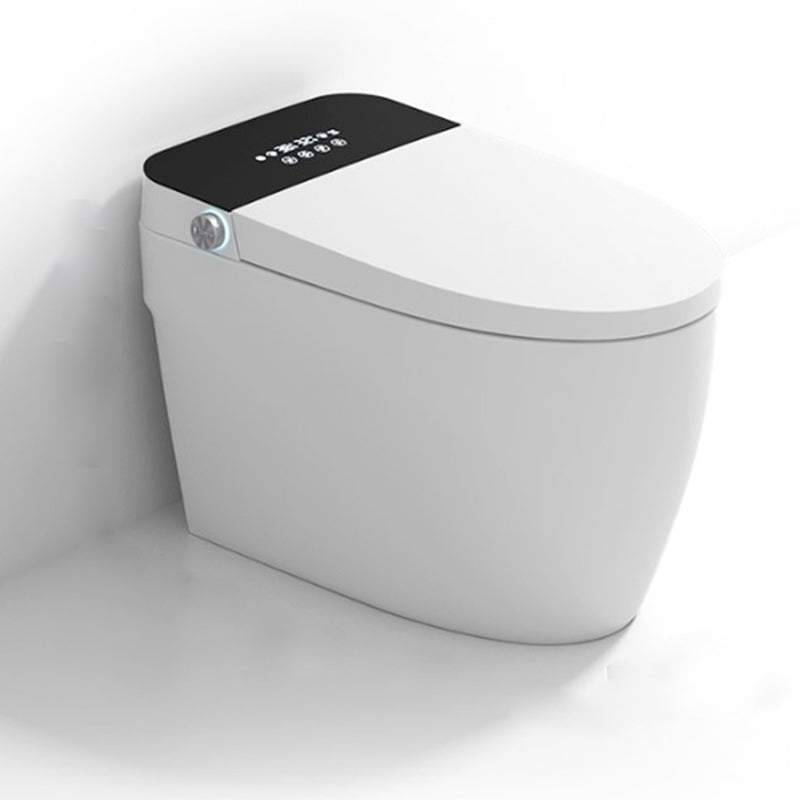 Contemporary Heated Seat Flush Toilet Floor Mounted Black Urine Toilet for Bathroom