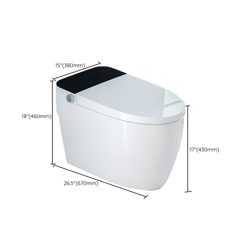 Contemporary Heated Seat Flush Toilet Floor Mounted Black Urine Toilet for Bathroom