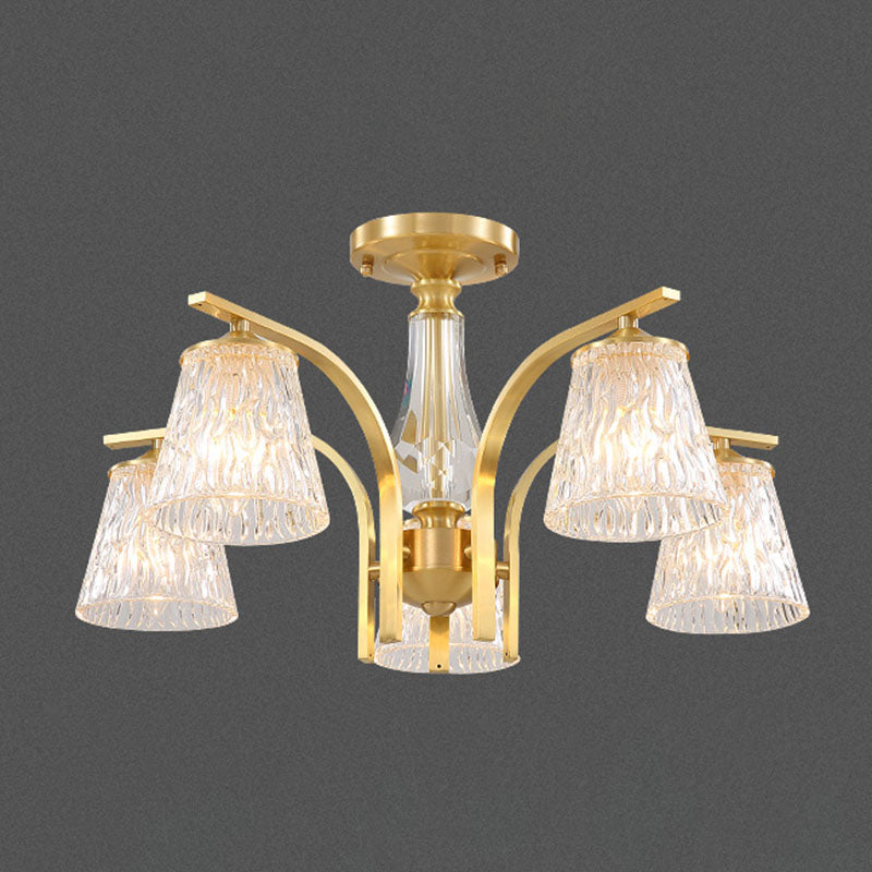 Light Luxury Crystal Ceiling Lamp Cylinder Shape Ceiling Light for Bedroom