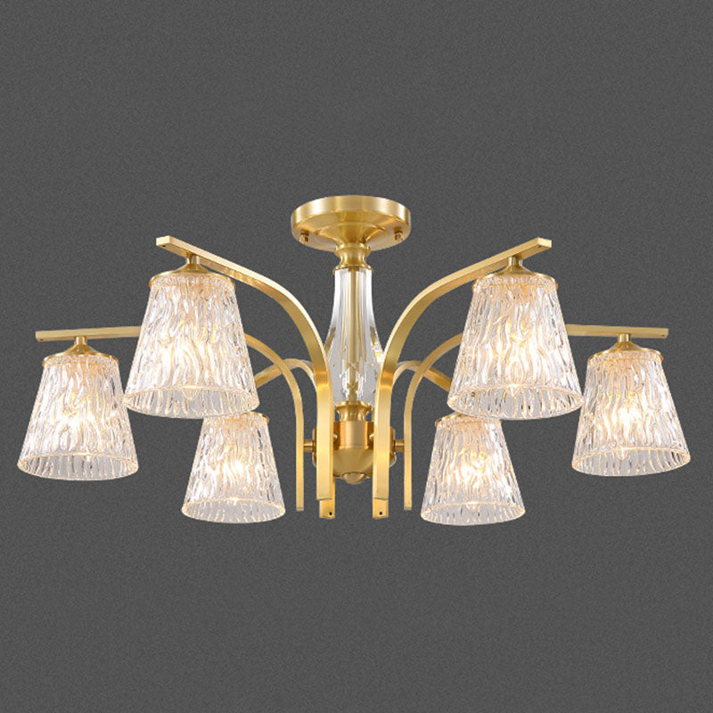 Light Luxury Crystal Ceiling Lamp Cylinder Shape Ceiling Light for Bedroom