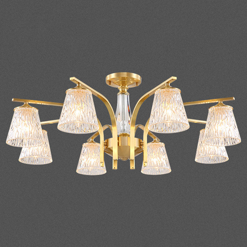 Light Luxury Crystal Ceiling Lamp Cylinder Shape Ceiling Light for Bedroom