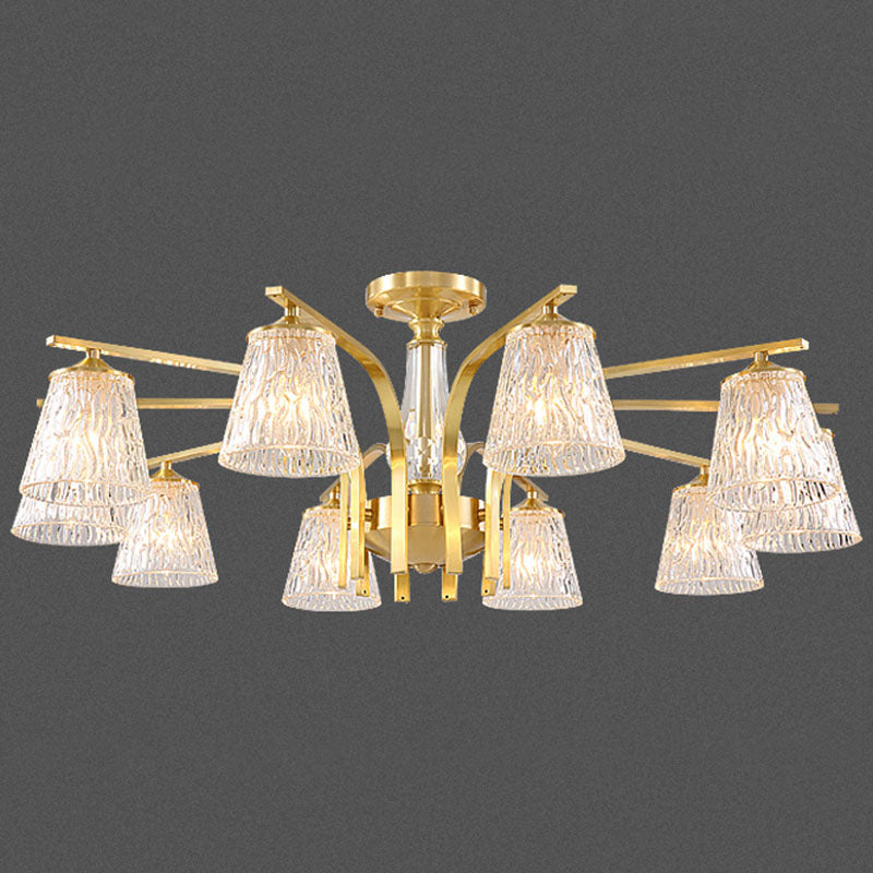 Light Luxury Crystal Ceiling Lamp Cylinder Shape Ceiling Light for Bedroom