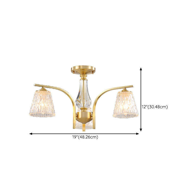 Light Luxury Crystal Ceiling Lamp Cylinder Shape Ceiling Light for Bedroom