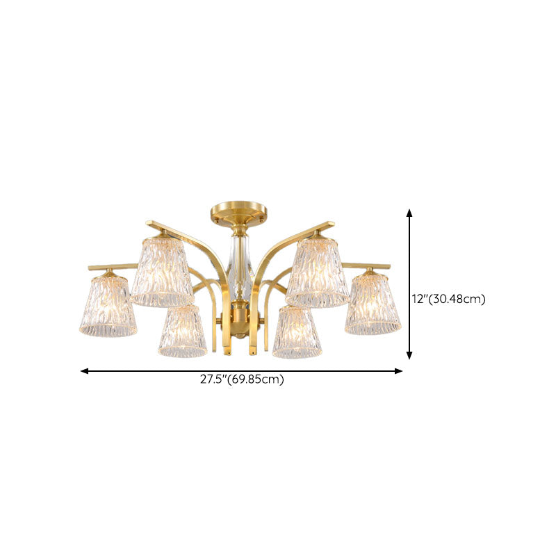 Light Luxury Crystal Ceiling Lamp Cylinder Shape Ceiling Light for Bedroom