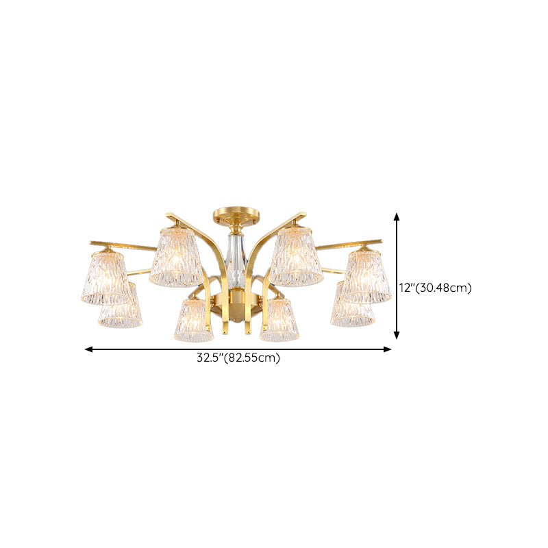 Light Luxury Crystal Ceiling Lamp Cylinder Shape Ceiling Light for Bedroom