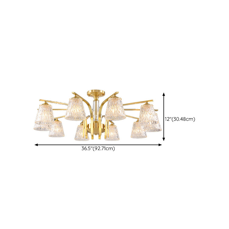 Light Luxury Crystal Ceiling Lamp Cylinder Shape Ceiling Light for Bedroom