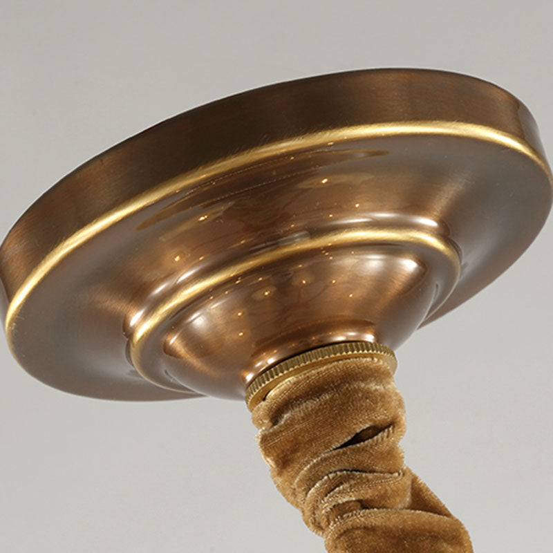 American Style Ceiling Light Bell Shape Ceiling Lamp with Glass Shade for Living Room