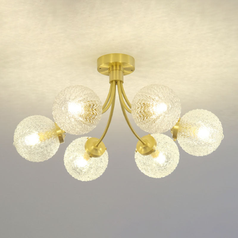 American Style Ceiling Light Ball Shape Shade Ceiling Lamp for Bedroom