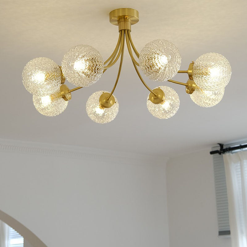 American Style Ceiling Light Ball Shape Shade Ceiling Lamp for Bedroom
