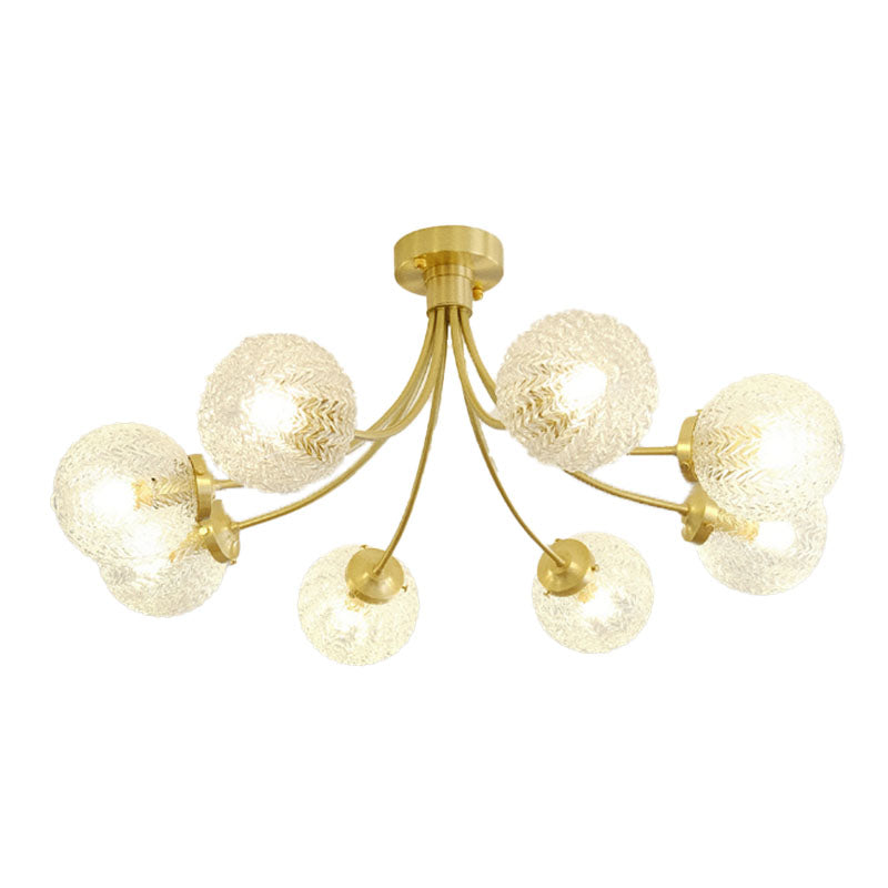 American Style Ceiling Light Ball Shape Shade Ceiling Lamp for Bedroom