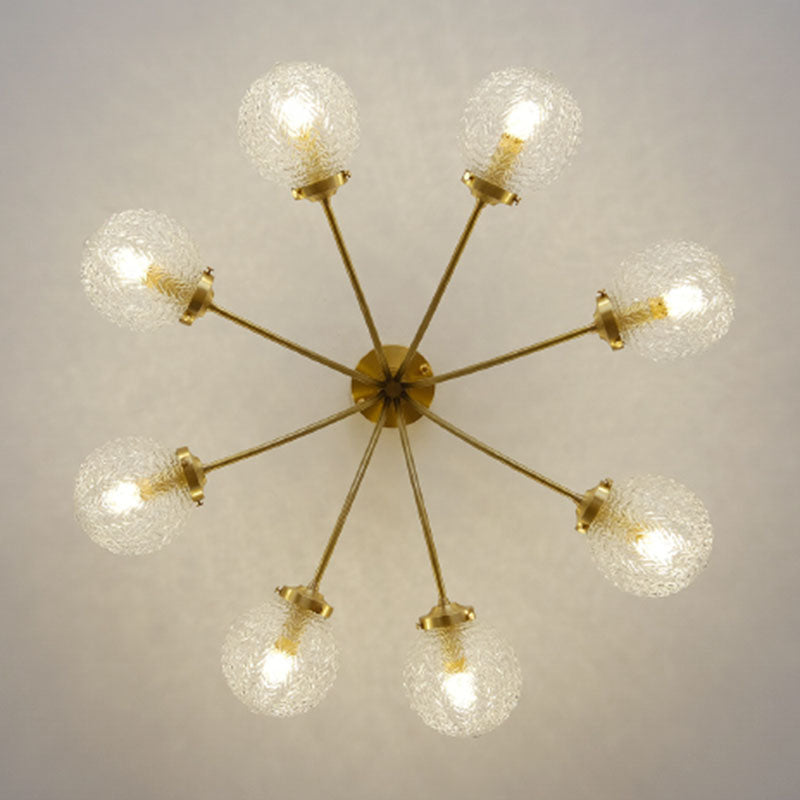 American Style Ceiling Light Ball Shape Shade Ceiling Lamp for Bedroom