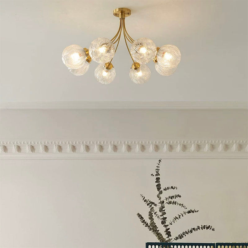 American Style Ceiling Light Ball Shape Shade Ceiling Lamp for Bedroom