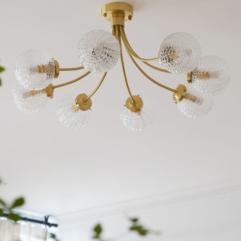 American Style Ceiling Light Ball Shape Shade Ceiling Lamp for Bedroom