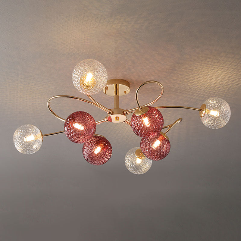 Nordic Style Ceiling Light Colorful Ball Shape Shade Ceiling Lamp for Living Room