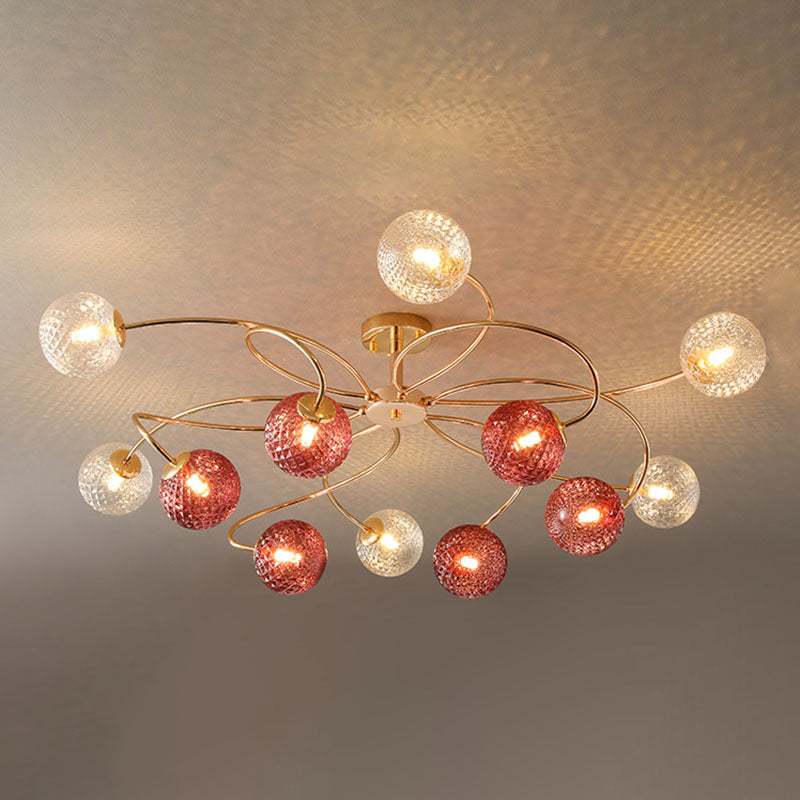 Nordic Style Ceiling Light Colorful Ball Shape Shade Ceiling Lamp for Living Room