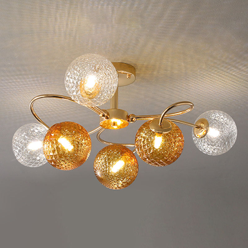 Nordic Style Ceiling Light Colorful Ball Shape Shade Ceiling Lamp for Living Room