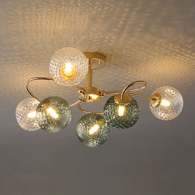 Nordic Style Ceiling Light Colorful Ball Shape Shade Ceiling Lamp for Living Room