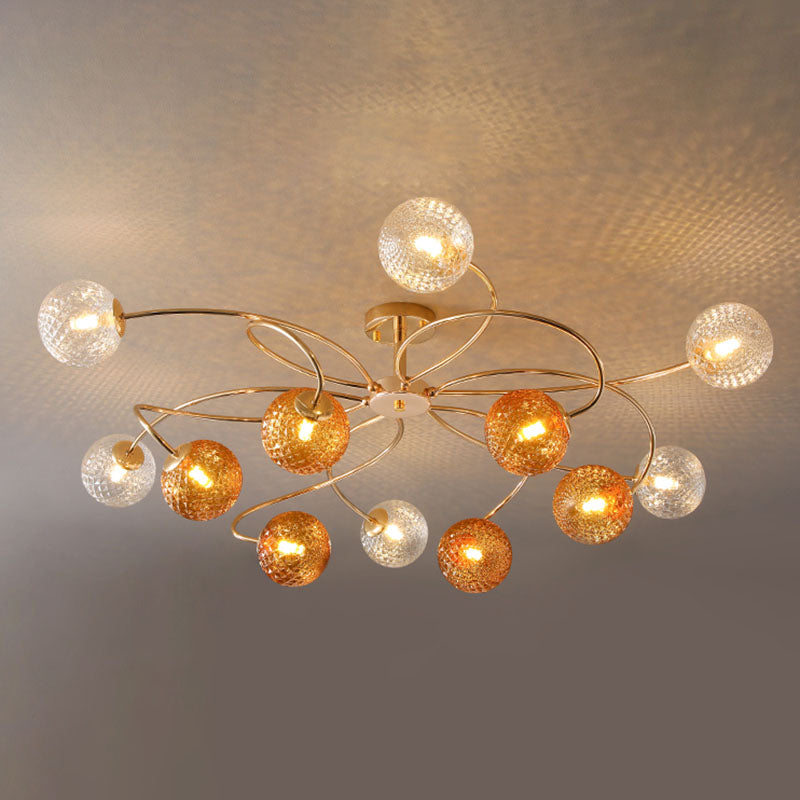 Nordic Style Ceiling Light Colorful Ball Shape Shade Ceiling Lamp for Living Room