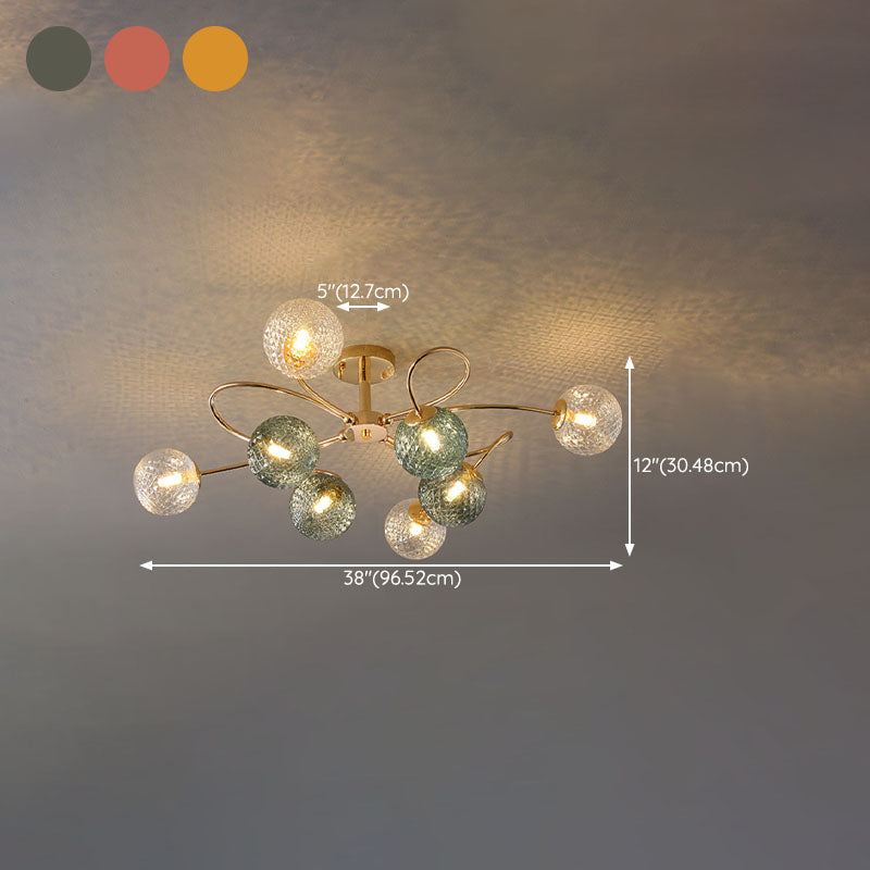 Nordic Style Ceiling Light Colorful Ball Shape Shade Ceiling Lamp for Living Room