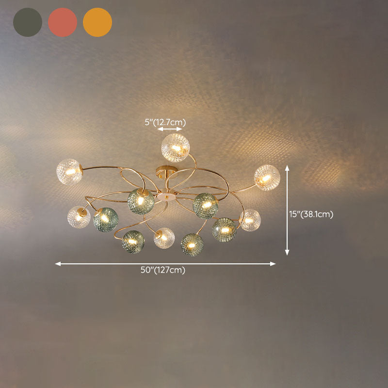Nordic Style Ceiling Light Colorful Ball Shape Shade Ceiling Lamp for Living Room