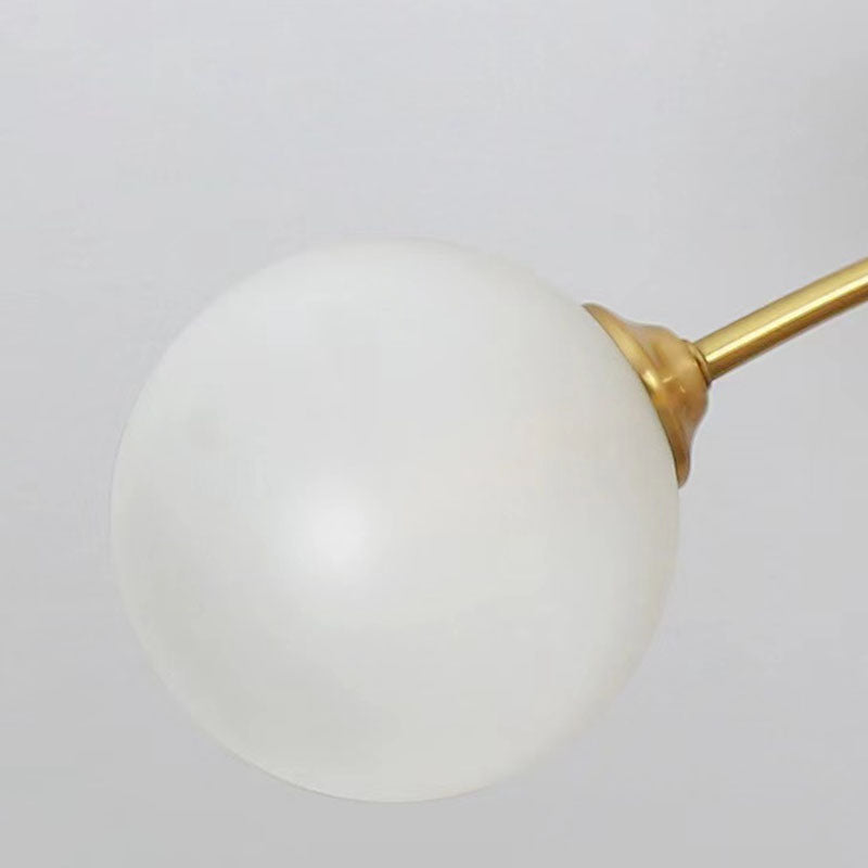 Nordic Style Copper Ceiling Light Ball Shape Ceiling Lamp for Bedroom