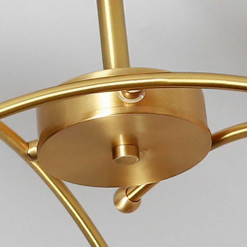 Nordic Style Copper Ceiling Light Ball Shape Ceiling Lamp for Bedroom