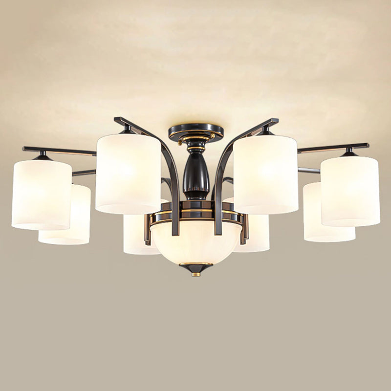 American Style Copper Ceiling Light Cylinder Shape Ceiling Lamp for Bedroom