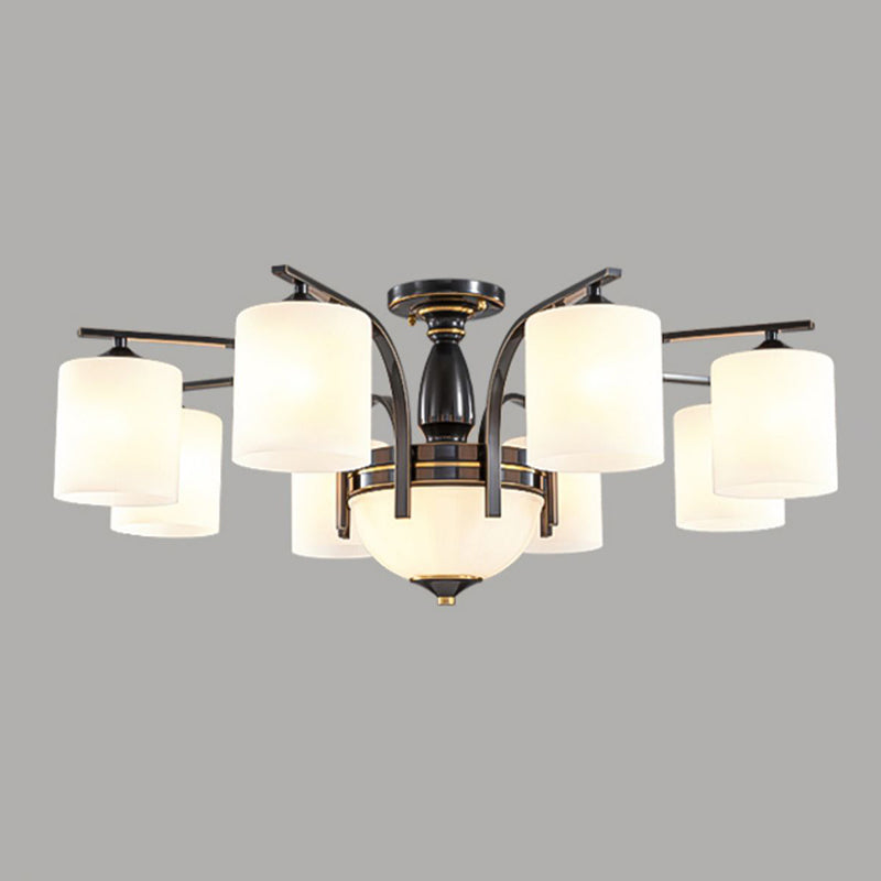 American Style Copper Ceiling Light Cylinder Shape Ceiling Lamp for Bedroom