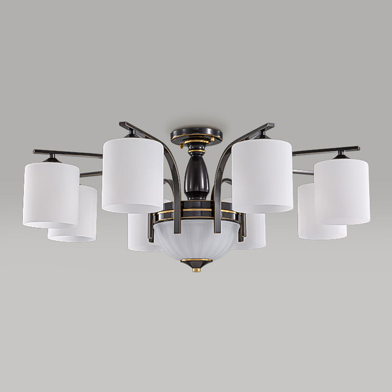 American Style Copper Ceiling Light Cylinder Shape Ceiling Lamp for Bedroom