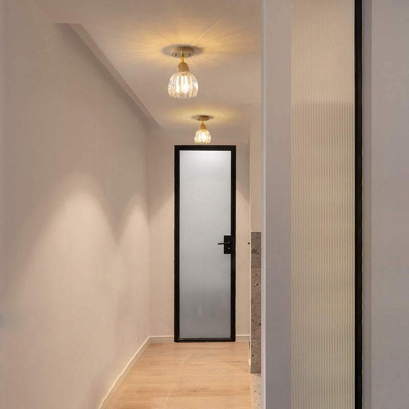 Modern Simple Wooden Ceiling Light Bell Shape Ceiling Lamp for Bedroom