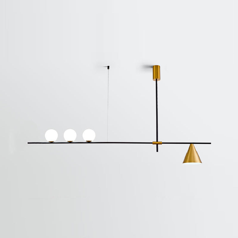 3/4/5-Light Modern Golden Ceiling Light Metal Unique Shaded Kitchen Island Lighting