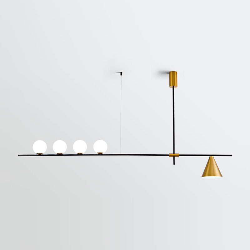 3/4/5-Light Modern Golden Ceiling Light Metal Unique Shaded Kitchen Island Lighting