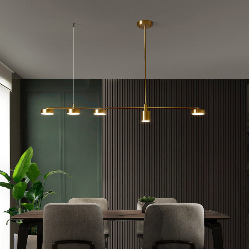 4/5-Light Modernism Golden Ceiling Light Metal Unique Kitchen Island Lighting