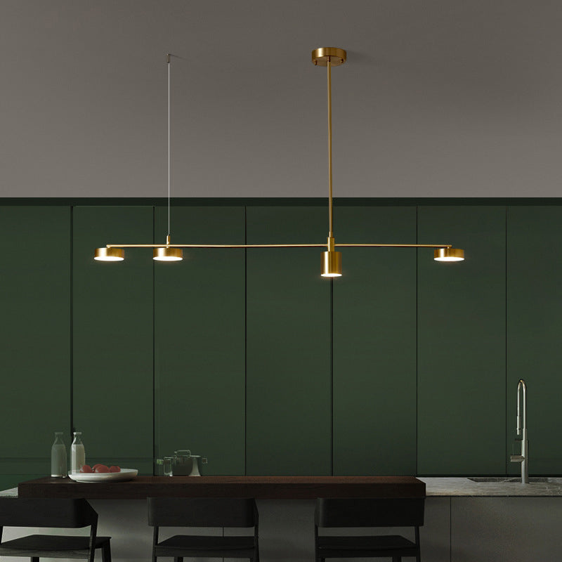 4/5-Light Modernism Golden Ceiling Light Metal Unique Kitchen Island Lighting