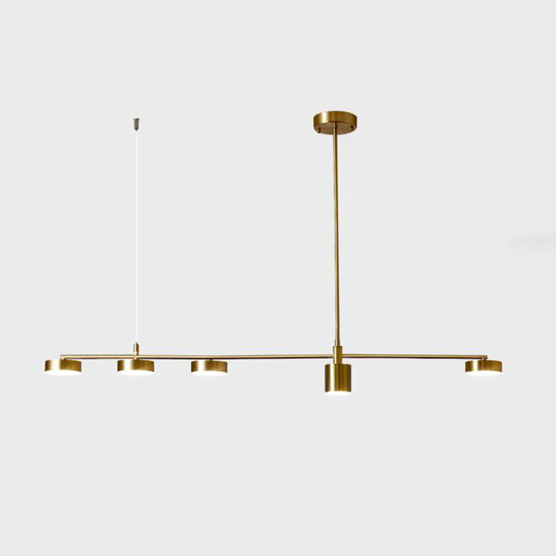 4/5-Light Modernism Golden Ceiling Light Metal Unique Kitchen Island Lighting