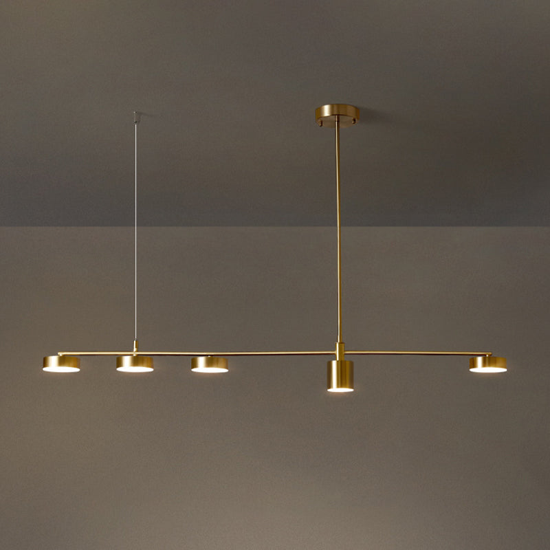 4/5-Light Modernism Golden Ceiling Light Metal Unique Kitchen Island Lighting