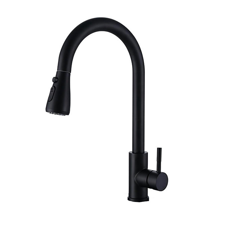 Pulldown Sprayer Bar Prep Kitchen Faucet Contemporary Bridge Faucet