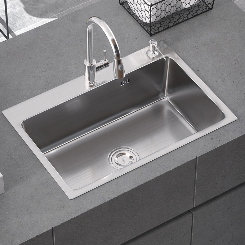 Modern Single Bowl Kitchen Sink Stainless Steel Kitchen Sink with Rectangle Shape