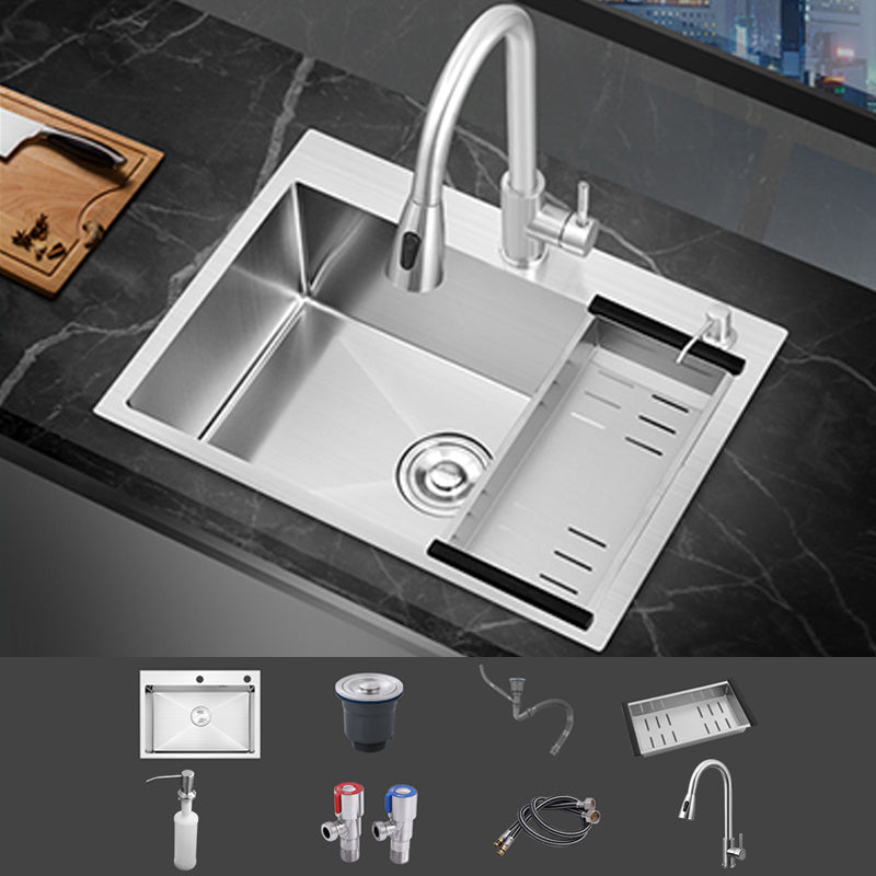 Modern Single Bowl Kitchen Sink Stainless Steel Kitchen Sink with Rectangle Shape