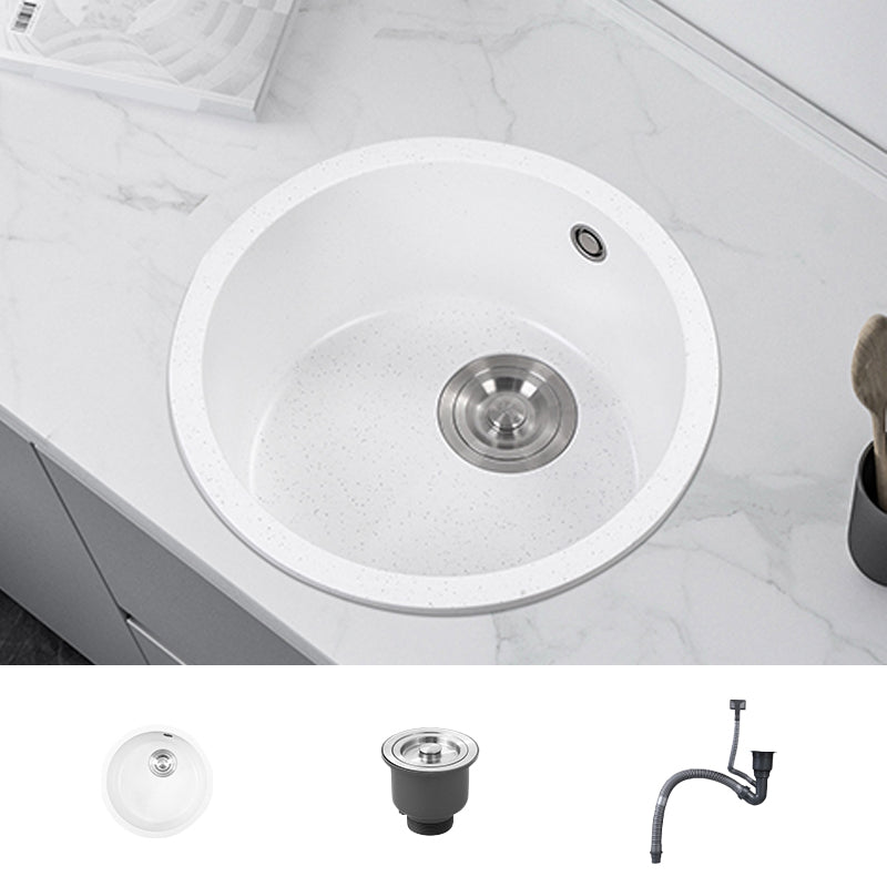 Single Bowl Kitchen Sink Modern Quartz Kitchen Sink with Round Shape