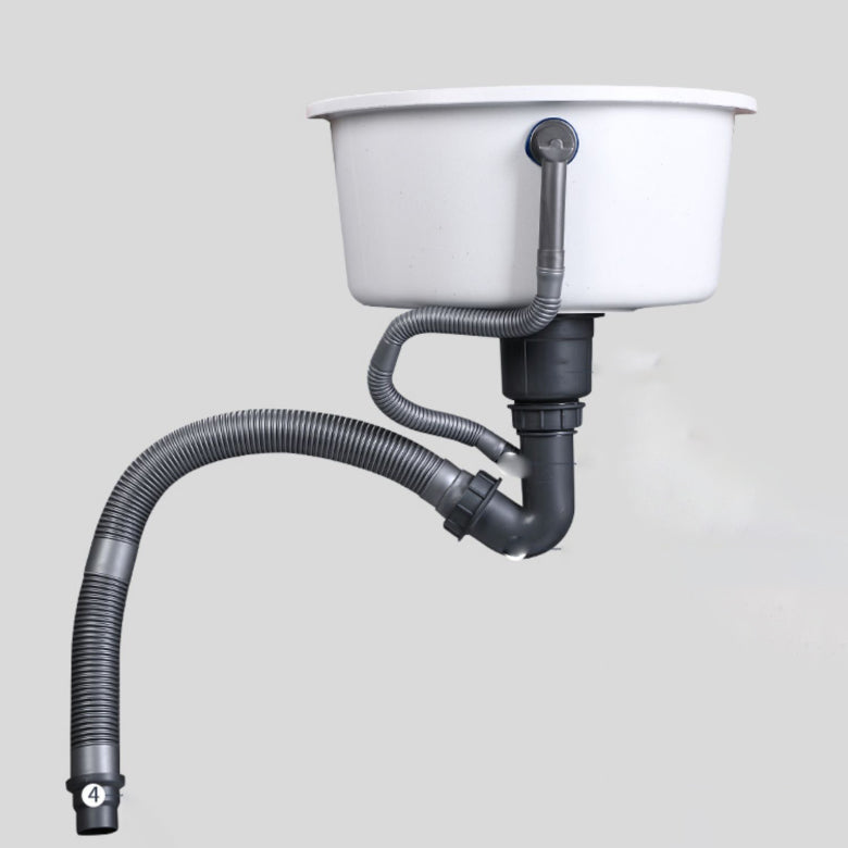 Single Bowl Kitchen Sink Modern Quartz Kitchen Sink with Round Shape