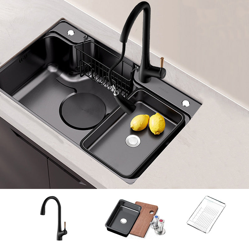 Stainless Steel Kitchen Sink Modern Style Kitchen Sink with Drain Strainer Kit