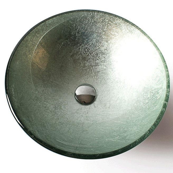 Traditional Vessel Bathroom Sink Round Hand Distressed Basin Sink(Not Including Faucet)
