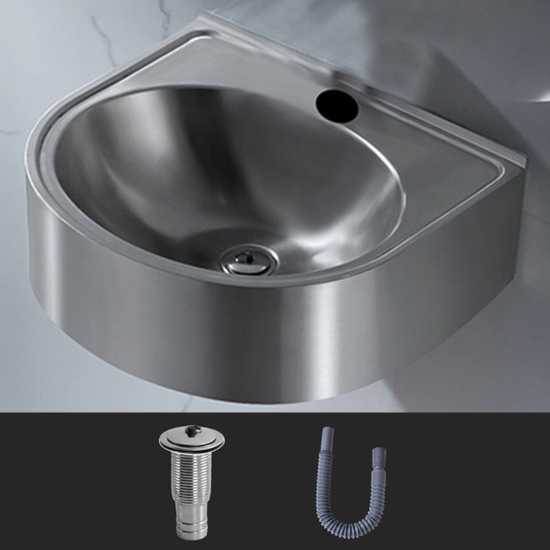 Modern Vessel Bathroom Sink Metal U-Shaped Wall Mount Bathroom Sink(Not Including Faucet)