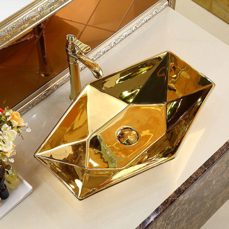 Modern Vessel Lavatory Sink Metal Specialty with Faucet Basin Sink
