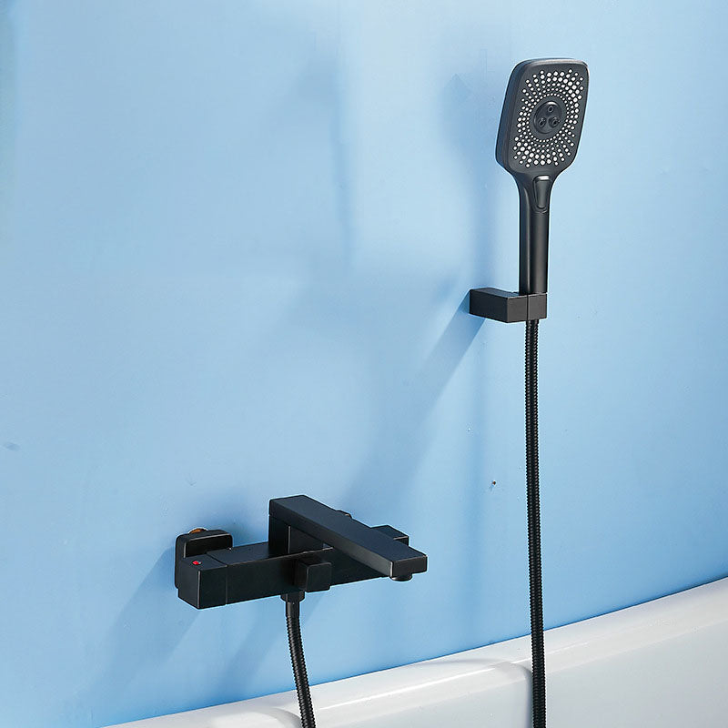 Wall Mounted MetalTub Filler Double Handles Wall Mounted Faucet