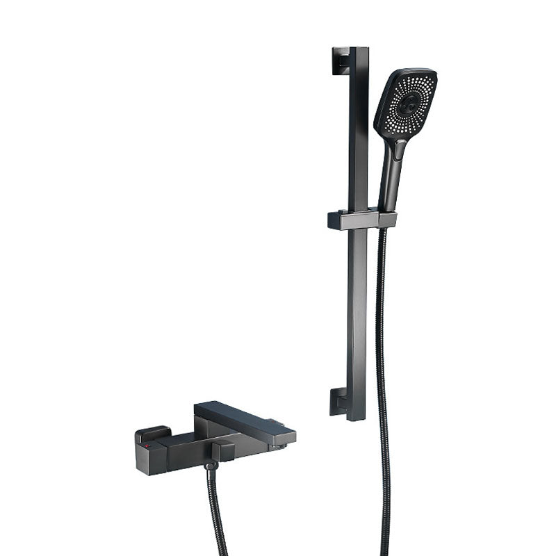 Wall Mounted MetalTub Filler Double Handles Wall Mounted Faucet